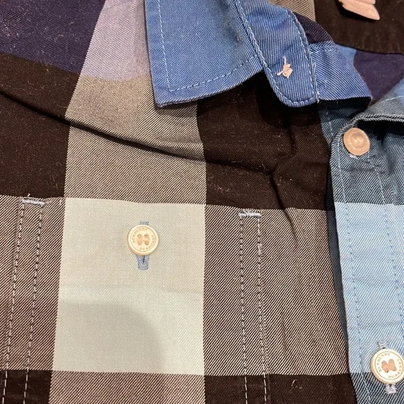 Burberry Blue plaid polo shirt, boys size 3 - Picture 5 of 7